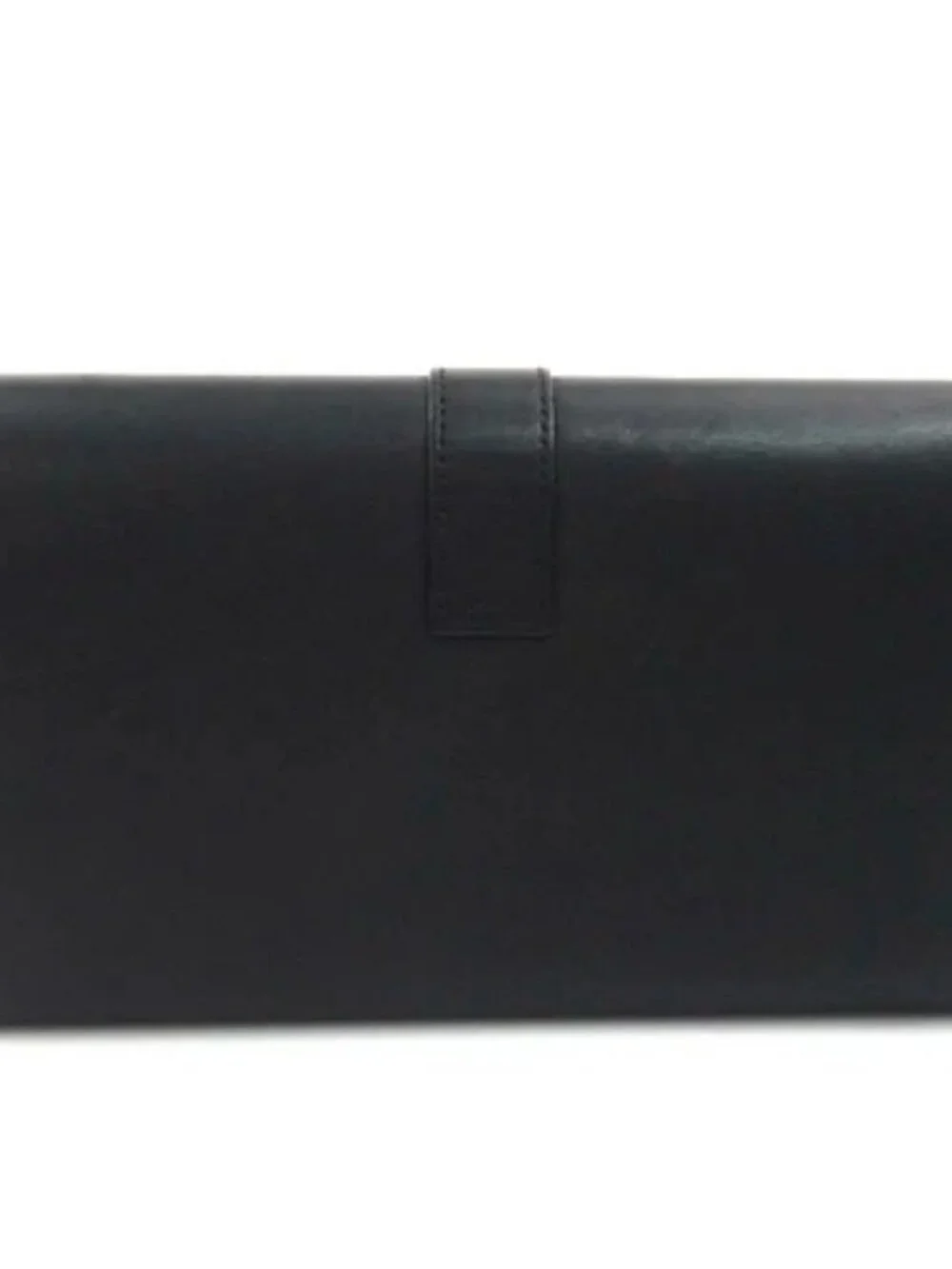 Auth SAINT LAURENT Long Wallet Black Leather/Goldtone - h31722a - Picture 2 of 16